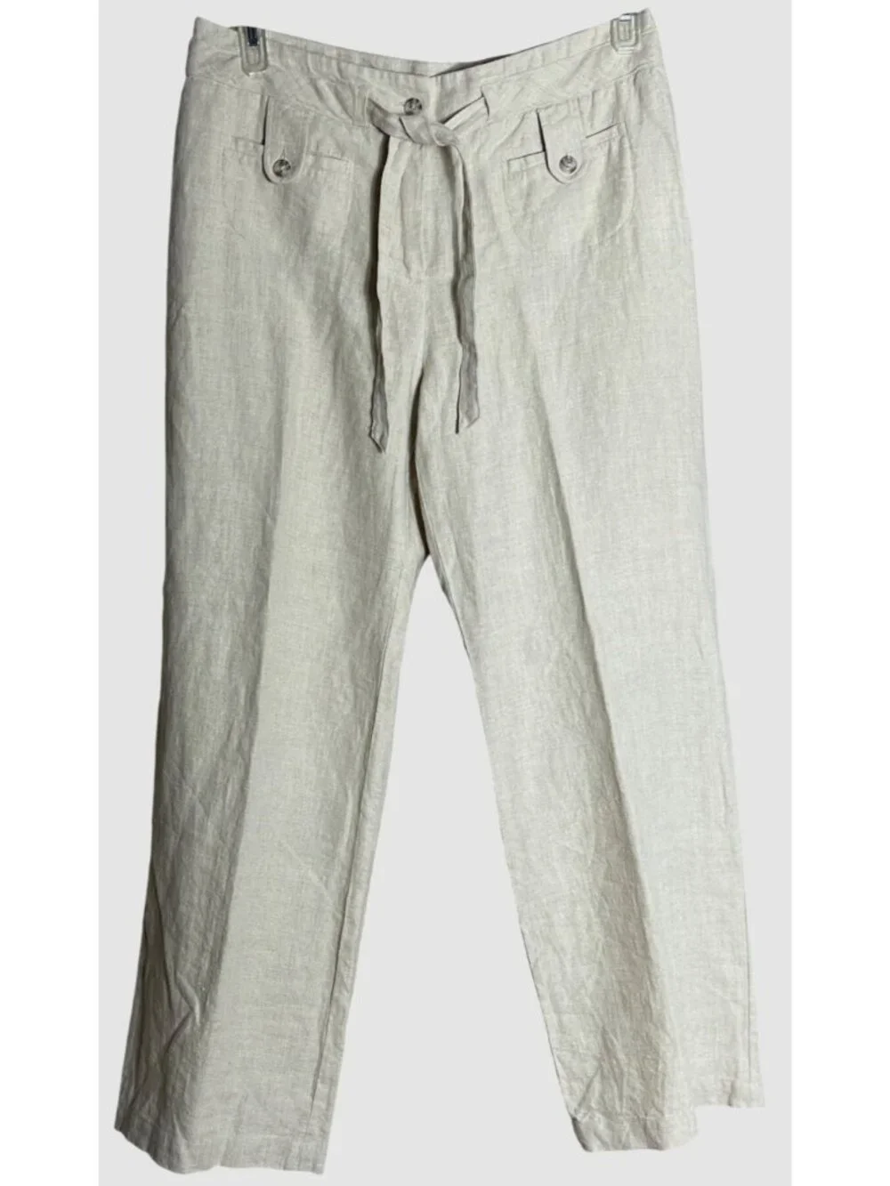 NWT Linen Pants Flax Resort Coastal Vacation Brunch Festival Charter Club Wom 12